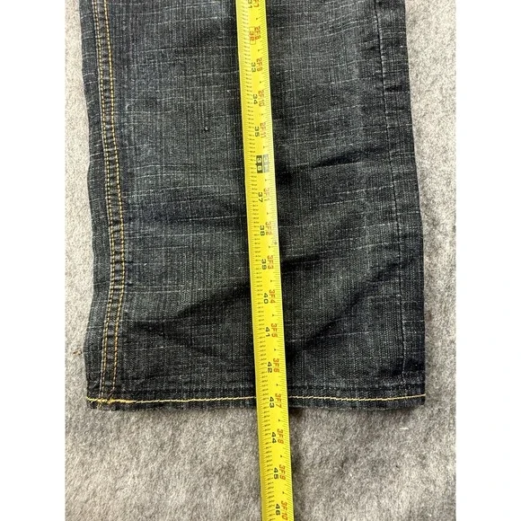 Vintage Y2K Rocawear Dark Wash Embroidered Pocket Jeans Size 34 X 32 Loose Baggy - Picture 5 of 8